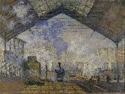 Claude Monet La Gare Saint-Lazare de Claude Monet Spain oil painting artist